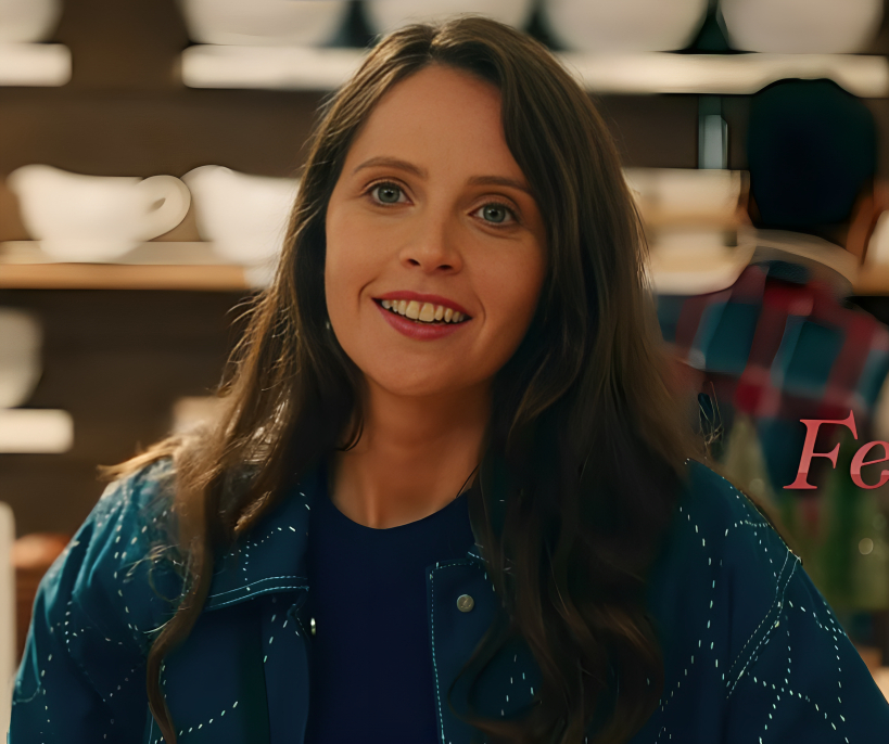 Felicity Jones Oh What Fun Channing Blue Jacket - Image 1